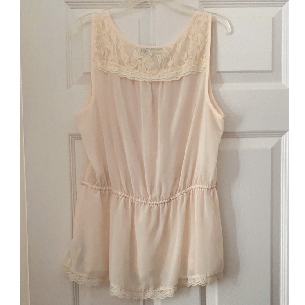 [FOREVER 21] Beige Sleeveless Blouse - Picture 2 of 2